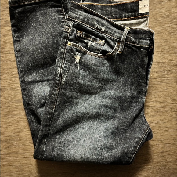 Frame Denim Le Garcon Distressed Cropped Jeans - Picture 2 of 8